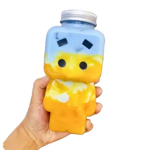 飲料透明 Suppliers-Vanjoin500mlBPAフリーロボット形状PETプラスチックボトルコールドプレスジュース飲料飲料水透明ジュース飲料