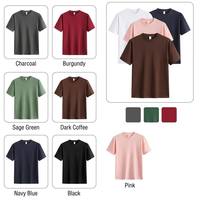 T-shirts en coton en gros 210g 100% coton pour hommes, t-shirts vierges personnalisables pour impression et broderie de logo sur mesure