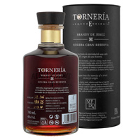 Brandy Español TORNERIA GRAN RESERVA, Hecho en España, 20 Años de Añejamiento, Edición Limitada, 700ml