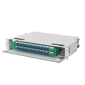 Nueva red FTTH 24 Core SC/FC/ST/LC SC APC Panel de conexión de fibra óptica 24 Core Marco de distribución óptica (ODF)