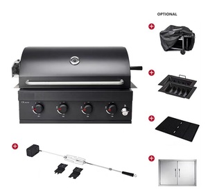 <span class=keywords><strong>Barbecue</strong></span> <span class=keywords><strong>barbecue</strong></span> grillades à gaz intégré dans la cuisinière extérieure avec four et grill portable à <span class=keywords><strong>4</strong></span> brûleurs - Product Image 6