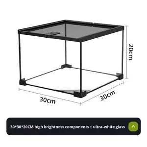 Terrarium en verre ultra-transparent Super Blanc, haute transparence, pour l'élevage de reptiles, poissons, araignées, lézards, tortues, animaux ornementaux - Product Image 2