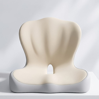 Coussin de siège en mousse à mémoire de forme confortable pour chaise de bureau et siège de voiture, avec support lombaire pour soulager la sciatique et la pression sur le coccyx