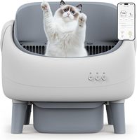 Caja de arena inteligente OEM con tapa abierta, autolimpiable, desodorizante automático, con control por aplicación para múltiples gatos, protección de seguridad, China