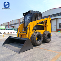 Chargeuse compacte Sinoreal 2025 Diesel 55KW 950KG Haute Efficacité Crochet Rapide Multifonctionnelle pour Manutention de Matériaux et Soufflage de Neige