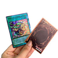 Cartes en papier holographique personnalisées avec sacs d'emballage adhésifs Sac en mylar de 3.5g Style de carte à jouer de dessin animé unique Imprimé avec logo personnalisé
