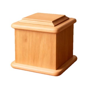 Урна для праха питомца квадратной формы с шиповым соединением, с отпечатком лапы, в брокадной коробке, деревянный мемориальный ящик - Product Image 5