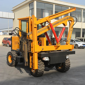 Fully Hydraulic <b>Pile</b> <b>Driver</b> For Guardrail Installation With Drilling And Extraction Function High Efficiency - Product Image 2