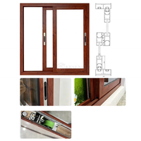 Ventanas Corredizas de Aluminio con Certificación CE, Diseño a Prueba de Huracanes, Ventanas Corredizas de Doble Vidrio para Casa