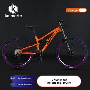 Vélo de montagne tout-terrain 27,5 pouces, cadre en aluminium à suspension souple, fourche à air, freins à disque à huile multi-vitesses, pneus 27,5x2,1 - Product Image 4
