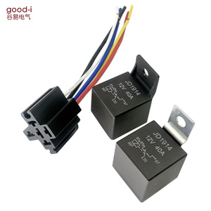 Relais automobile 12V/24V CC, convertisseur de prise, quatre broches, normalement ouvert/normalement fermé, support en fer, plastique, 40A, homologué pour tous les véhicules - Product Image 1
