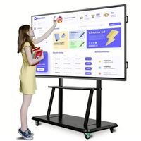 Pantalla Publicitaria Electrónica LCD de 55 Pulgadas 4K UHD con Sistema Android, Pantalla Táctil Interactiva IR de 20 Puntos, Pizarra Interactiva Educativa