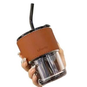 Ot-pajitas <span class=keywords><strong>de</strong></span> bambú portátiles, vasos para bebidas y zumo, tazas <span class=keywords><strong>de</strong></span> café <span class=keywords><strong>de</strong></span> vidrio con pincho - Product Image 5