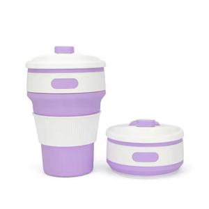 Bouteilles d'eau en silicone pliables portables en gros avec logo personnalisé et pailles pour le voyage et le camping - Product Image 4