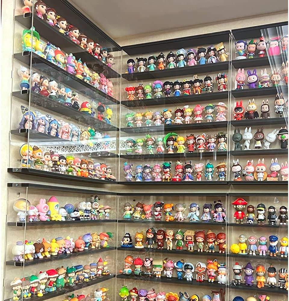 Acrylic Display Cabinet Wall-mounted Funko POP Shelf Transparent Display  Cabinet with Sliding Door for Action Character