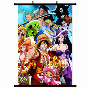 Bannière murale en toile <span class=keywords><strong>Manga</strong></span> Art 60-90CM, rouleau mural, affiche d'anime Luffy - Product Image 5