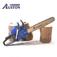 Scie à chaîne industrielle Blue Max Auston modèle ASD-8631 52cc à essence, robuste, avec guide-chaîne de 22 pouces et chaîne de 290 1/64 po, refroidie par air