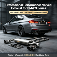 Échappement Catback Haut de Gamme pour BMW Série 3 G20 330i 325i B48 2020-2025, Silencieux Électrique Valvetronic en Acier Inoxydable SS304 à Quatre Sorties