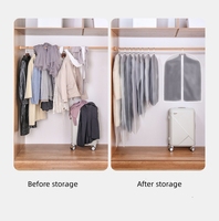 Housse de vêtement portable pliable en PEVA de haute qualité, sac de rangement pour vêtements suspendu, réutilisable, anti-poussière