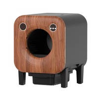 Bac à litière pour chat intelligent à nettoyage automatique et désodorisant, avec caméra intégrée, contrôle à distance via application Wi-Fi, grand espace intérieur de 75 L pour chats d'intérieur