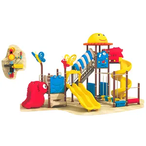 야외 뒷마당 정원 공원 장난감 카니발 타기 튜브 스윙 세트 놀이터 키즈 플레이 하우스 스탠드 플라스틱 슬라이드