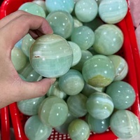 Sphère de calcite naturelle des Caraïbes de haute qualité, boule de cristal vague océanique, pierre précieuse polie à la main pour la méditation et la décoration
