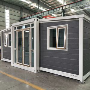 Casa Container Prefabbricata di Lusso Espandibile 40x20 Piedi, 5 Camere da Letto, Design Moderno, Alimentata a Energia Solare, <span class=keywords><strong>in</strong></span> Acciaio - Product Image 1