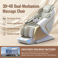 Silla de Masaje 4D L50S 3D 4D de Doble Núcleo con Riel SL Extendido, Doble Calefacción y Airbag Completo, OEM ODM, para Hogar, Comercial y SPA, ¡Venta Caliente!