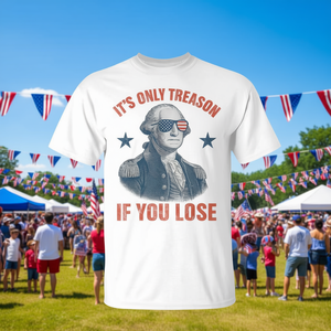 T-shirt George Washington USA : C'est seulement de la trahison si vous perdez le design patriotique - Product Image 2