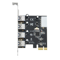 Carte d'extension PCIe USB 3.0 à 4 ports Lekuo avec chipset VIA VL805 offrant une connectivité SuperSpeed jusqu'à 5 Gbps pour carte mère de bureau