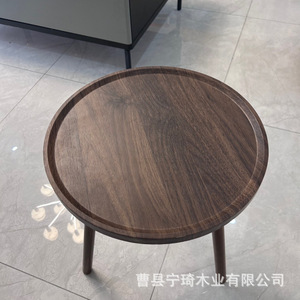 Solid wood coffee <b>table</b>, balcony sofa <b>side</b> <b>table</b>, corner <b>table</b>, simple casual artistic <b>small</b> <b>round</b> <b>table</b>, bedside <b>table</b>, tea - Product Image 4