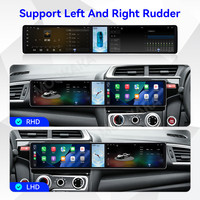 Автомагнитола MOOKAKA 12.3" + 4.99" + 12.3" для Honda Jazz 2013-2015, Android 15, GPS-навигация, стереосистема, беспроводной Carplay, интерактивный экран