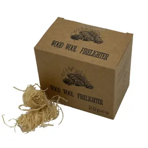 Wood Wool Roll Fire Starters Firelighter Barbecue Natural eco Competitive pricing through direct sales from the factory.