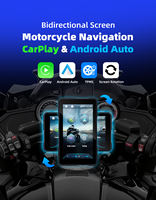 Écran de moto Becho 5 pouces, CarPlay sans fil, Android Auto, écran de mise en miroir, GPS portable pour moto