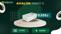 Canaan Avalon Nano 3 BTC Miner 4TH/s 140W SHA256 Haute efficacité Silencieux Utilisation domestique WiFi Alimentation portable incluse En stock