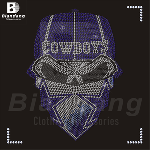 أزياء دالاس رعاة البقر الكعب العالي مخصص NFL كرة القدم الراين نقل عزر الإصلاح العاجل الشفاه حجر الراين نقل للتيشيروتي - Product Image 6