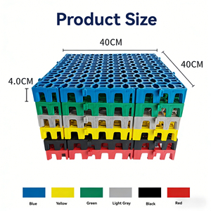 Dalles de sol en vinyle robustes, écologiques, imperméables, perforées, antidérapantes, à <span class=keywords><strong>clipser</strong></span> pour ateliers de detailing automobile - Product Image 6