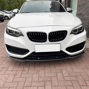Front Bumper Lip Splitter For Bmw 2 Series F22 2014-2019 Piano Black Carbon Fiber Texture PP Material - Product Image 2