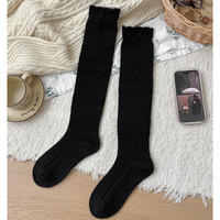 Chaussettes mi-mollet, chaussettes en laine pour femmes automne et hiver, chaussettes longues jusqu'aux cuisses avec bottes, chaussettes épaisses et chaudes, chaussettes en polaire, chaussettes pour bottes