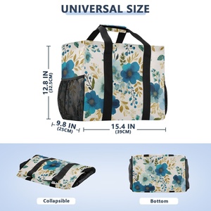 Sac de courses réutilisable grande capacité personnalisé avec accessoires hawaïens et poignée durable pour usage quotidien et promotion publicitaire - Product Image 2