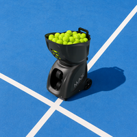 Machine à lancer des balles de tennis et de pickleball PUSUN avec alimentation automatique, batterie intégrée, vitesse réglable, batterie au lithium
