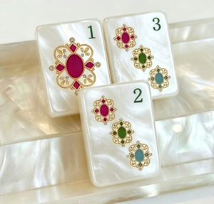 In Stock Wholesale Travel Engraved Acrylic Luxury 160 <b>Set</b> New America <b>Mahjong</b> Tiles - Product Image 5