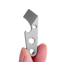 TGZUO Outil multifonction industriel premium en titane EDC, décapsuleur miniature, levier de levierage usiné CNC, clé hexagonale, équipement portable pour porte-clés