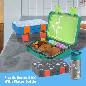 Gratis Monsters 4 Compartiment Waterfles Bento Lunchbox Kids Set Voor School