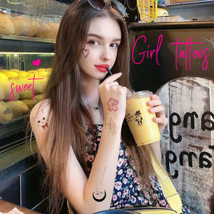 INS stage Makeup stickers <span class=keywords><strong>Love</strong></span> tattoo sticker serie dipinta all'ingrosso custom temporary girls body arms <span class=keywords><strong>tatoo</strong></span> - Product Image 4