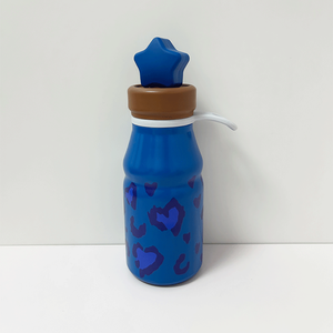 17oz 500ml leopard print with heart design stainless steel water bottle with straw with <b>tea</b> <b>Infuser</b> stainless steel water bottle - Product Image 4