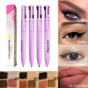 ปากกาแต่งหน้าอเนกประสงค์ 4 in 1 ดินสอเขียนคิ้ว อายไลเนอร์ ลิปไลเนอร์ ไฮไลท์เตอร์ พกพาสะดวก - Product Image 1