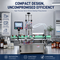 Machine de remplissage automatique pneumatique THE ONE à 2 têtes avec pompe à engrenages pour liquides et pâtes, idéale pour les petites entreprises, avec courroie