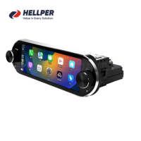Lecteur multimédia automobile Hellpe T100 Classic Android 13 avec écran 12,1 pouces, double bouton, CarPlay sans fil, Android Auto, GPS, aide au stationnement, MP3