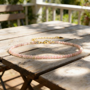 Pulsera de Piedra Lunar Blanca, Delicada y Minimalista, con Cuentas de Gemas Naturales, Ajustable, Moderna, Curativa, Regalo para Mujer, Día de San Valentín - Product Image 4